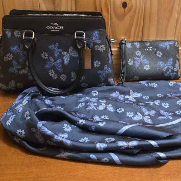 COACH Mini Darcie Carryall Bag - Butterfly Print - Picture 10 of 10